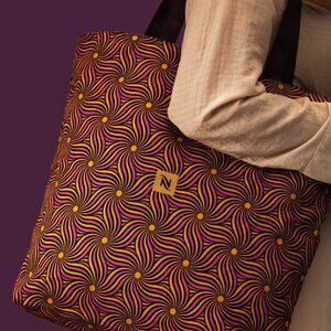 NWT Limited Edition Nespresso Festive Reversible Tote — by Thandiwe Muriu